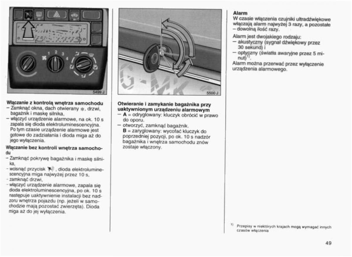 Opel Vectra B instrukcja obslugi / page 48