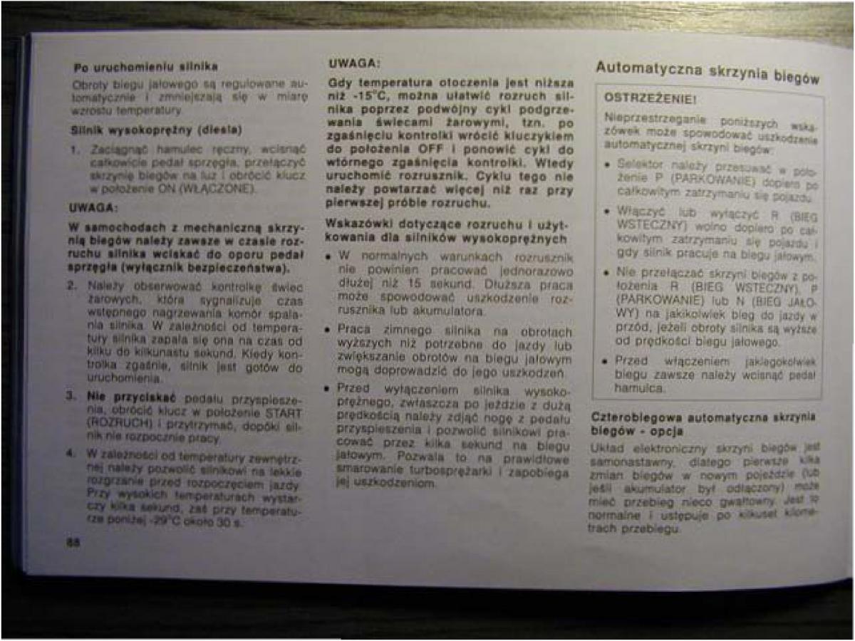 Chrysler Voyager Caravan III 3 instrukcja obslugi / page 88