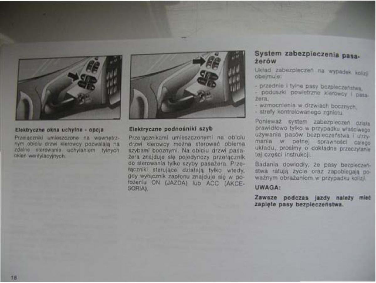 Chrysler Voyager Caravan III 3 instrukcja obslugi / page 20