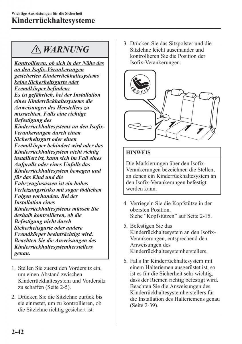 manual Mazda CX 5 Mazda CX 5 Handbuch / page 58