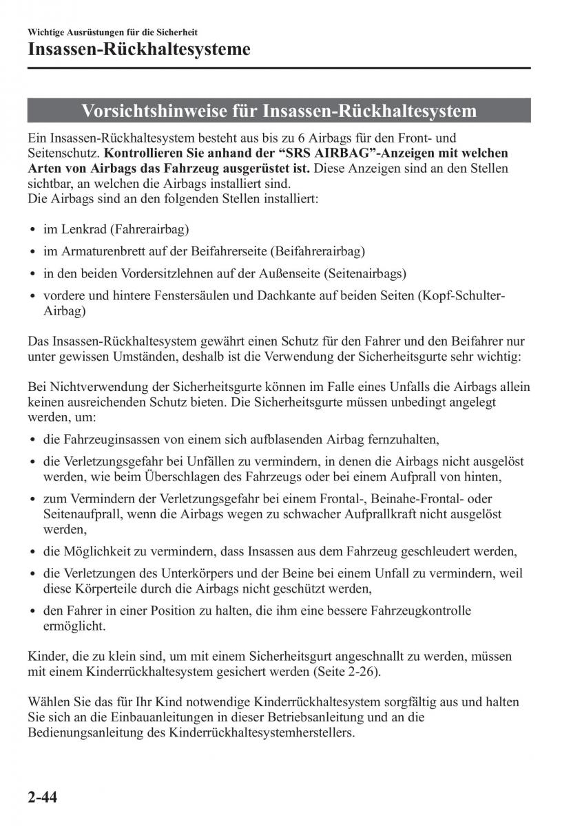 manual Mazda CX 5 Mazda CX 5 Handbuch / page 60