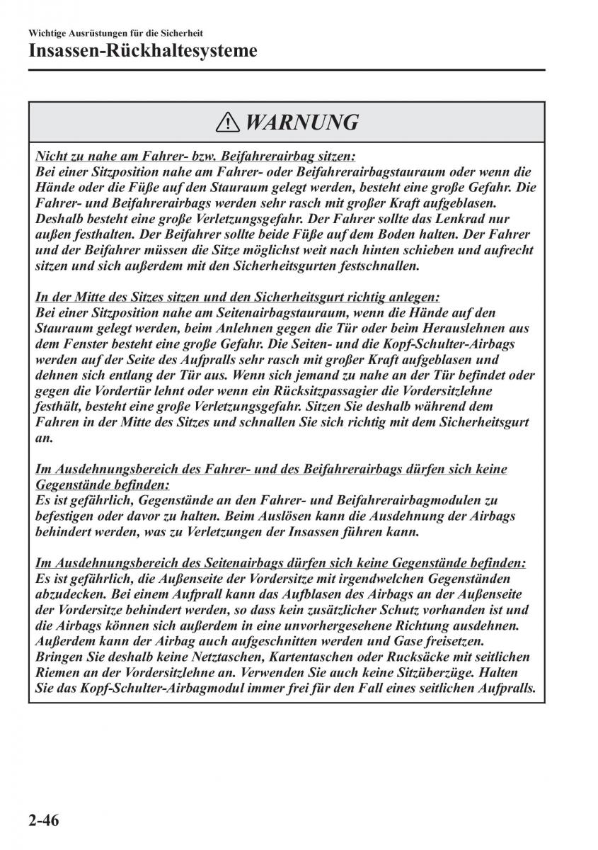 manual Mazda CX 5 Mazda CX 5 Handbuch / page 62