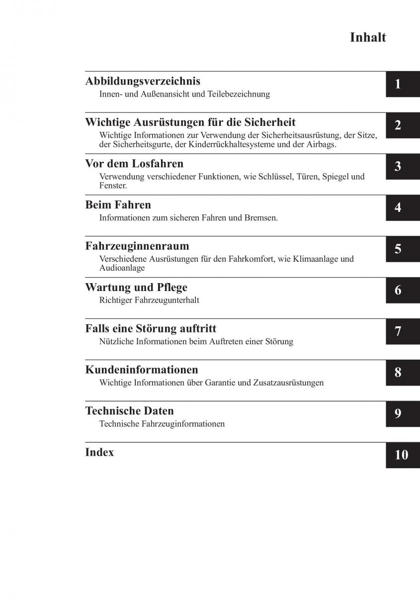 manual Mazda CX 5 Mazda CX 5 Handbuch / page 7