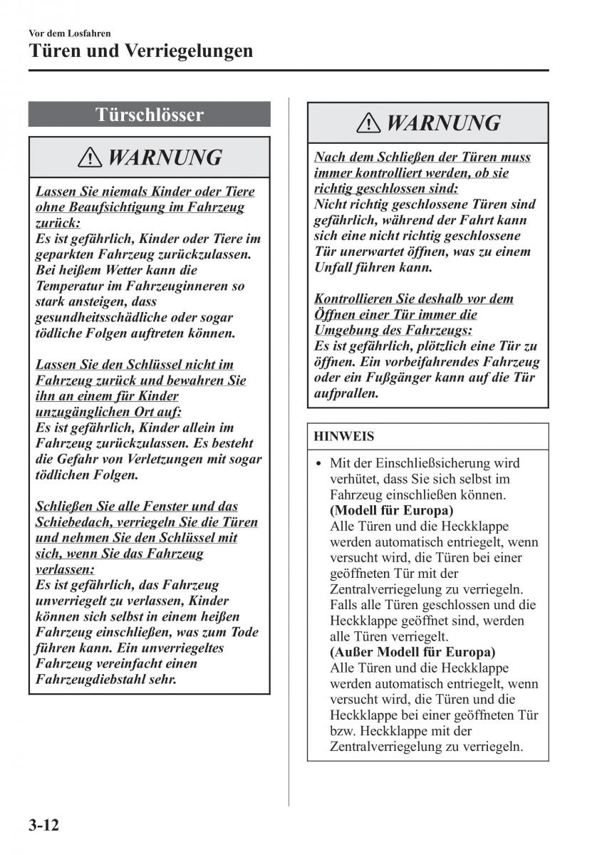 manual Mazda CX 5 Mazda CX 5 Handbuch / page 88