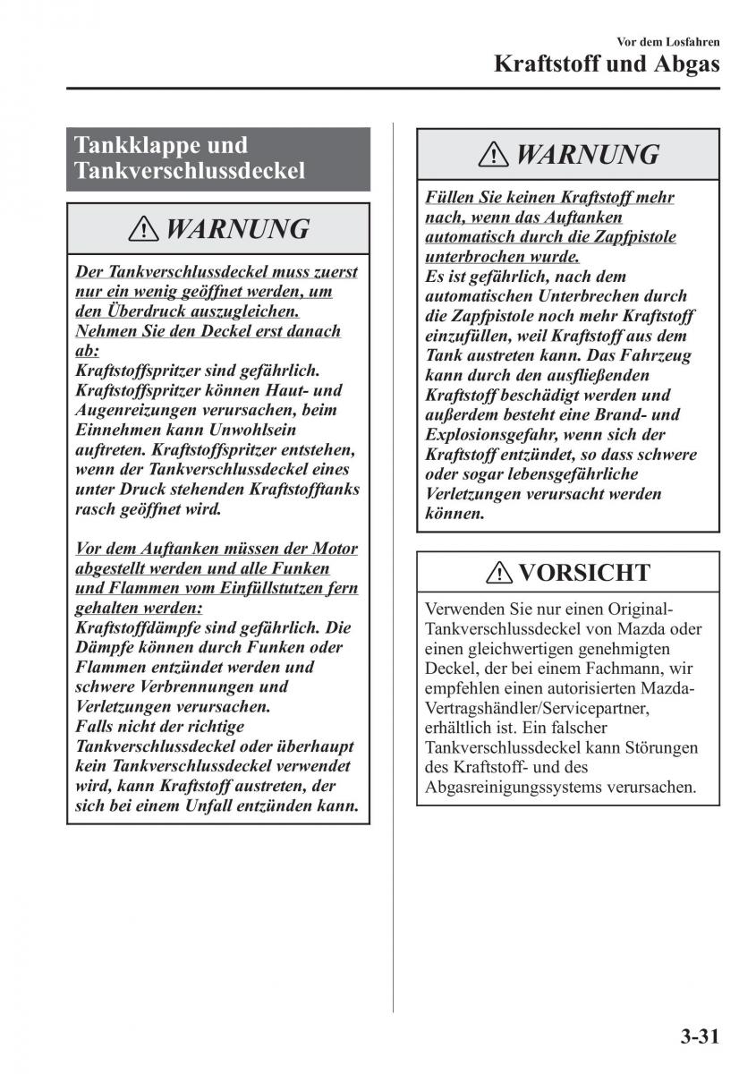 manual Mazda CX 5 Mazda CX 5 Handbuch / page 107