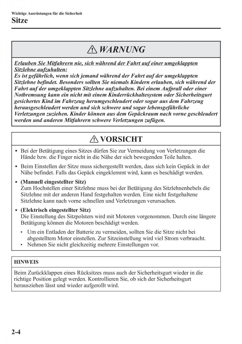 manual Mazda CX 5 Mazda CX 5 Handbuch / page 20