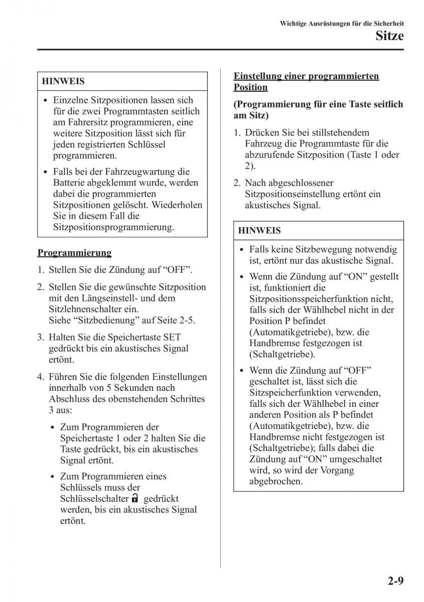 manual Mazda CX 5 Mazda CX 5 Handbuch / page 25