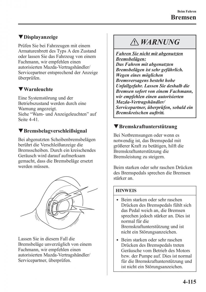 manual Mazda CX 5 Mazda CX 5 Handbuch / page 265