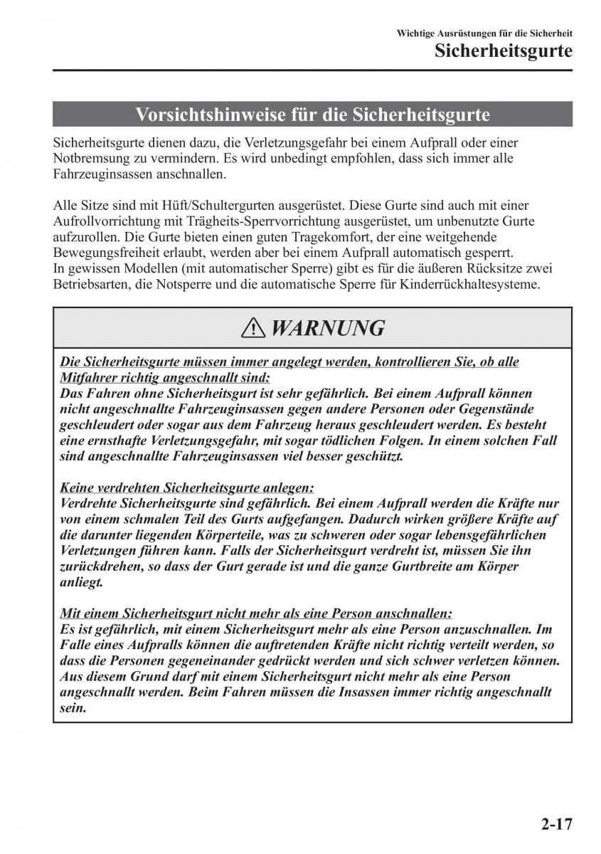 manual Mazda CX 5 Mazda CX 5 Handbuch / page 33