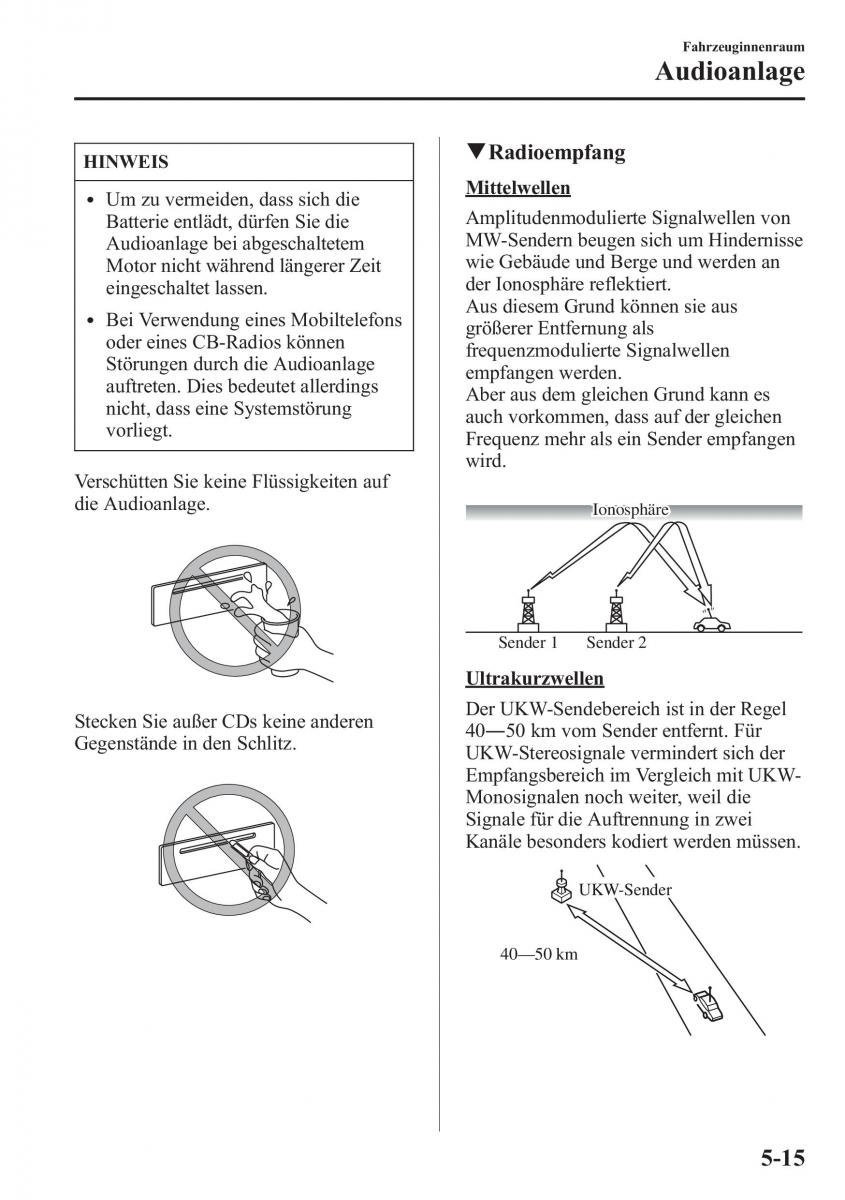 Mazda CX 5 Handbuch / page 349