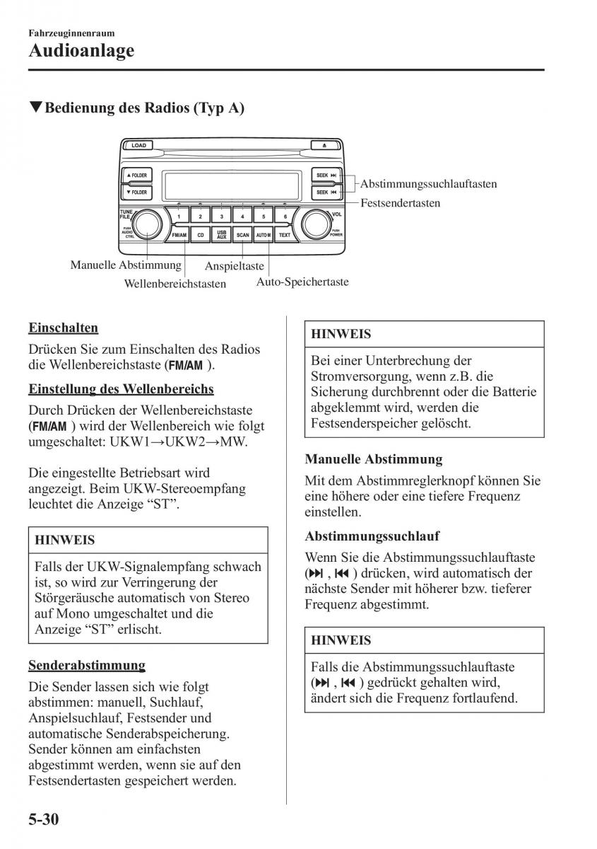 Mazda CX 5 Handbuch / page 364