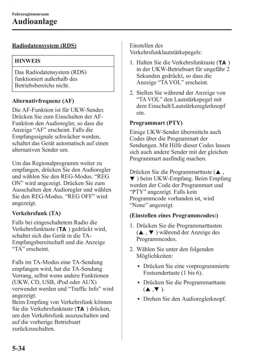 Mazda CX 5 Handbuch / page 368