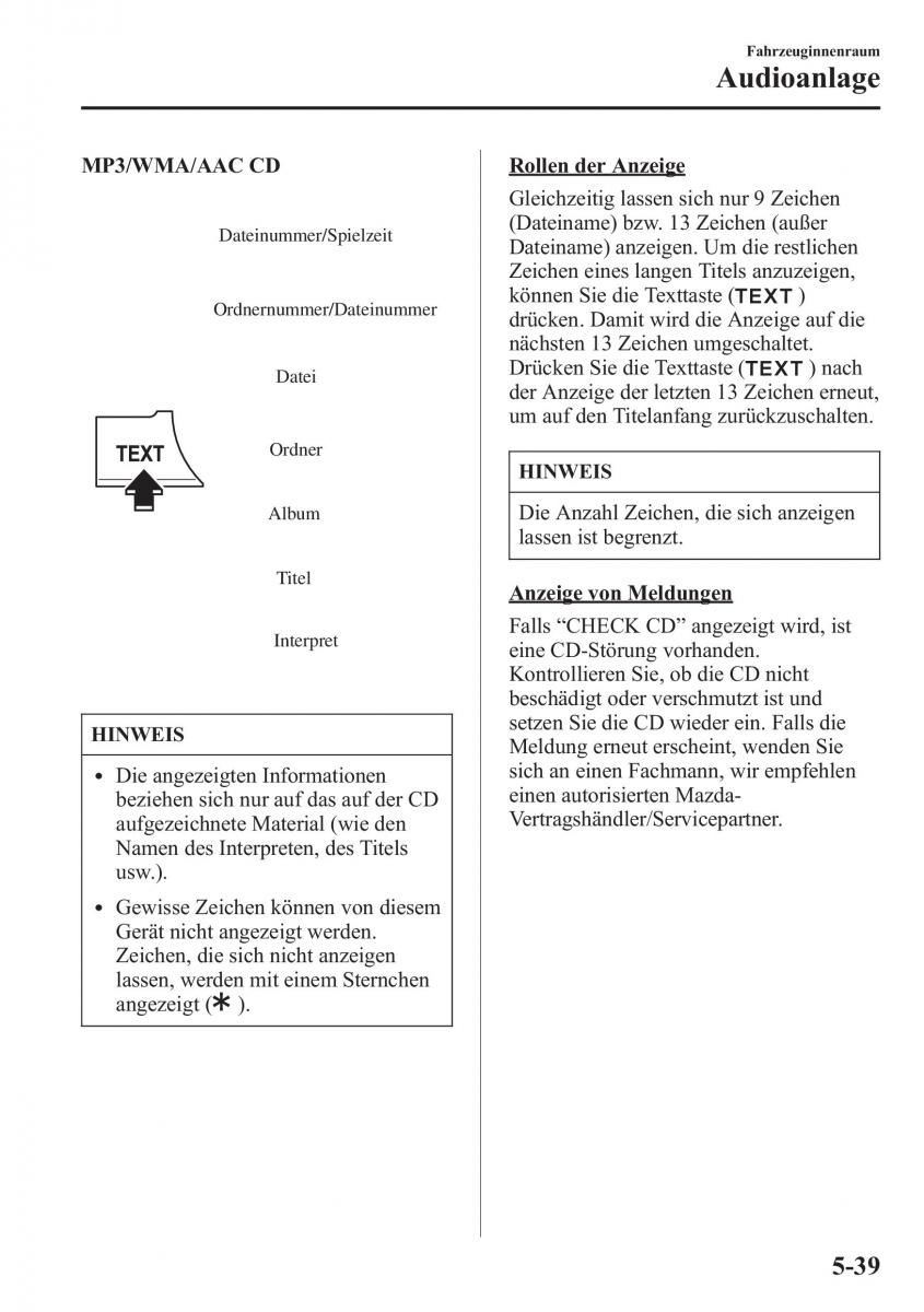 Mazda CX 5 Handbuch / page 373