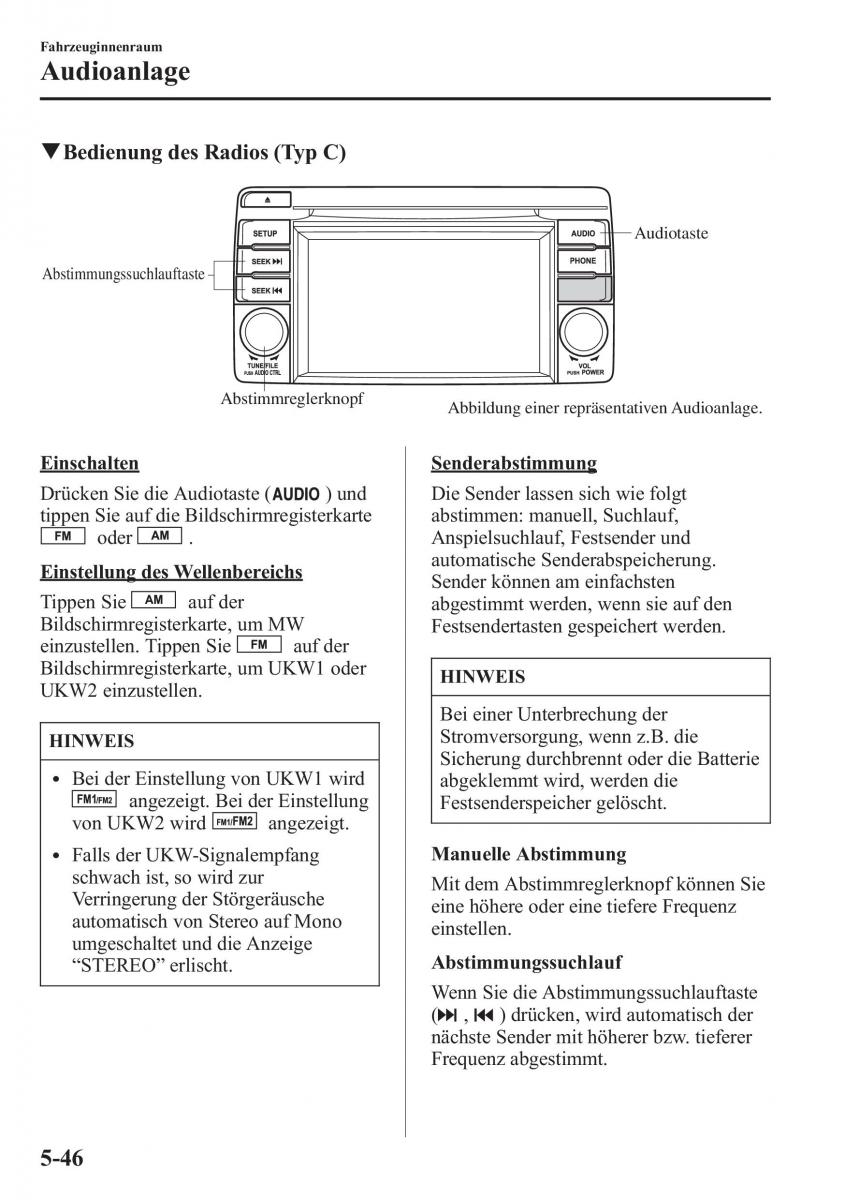 Mazda CX 5 Handbuch / page 380