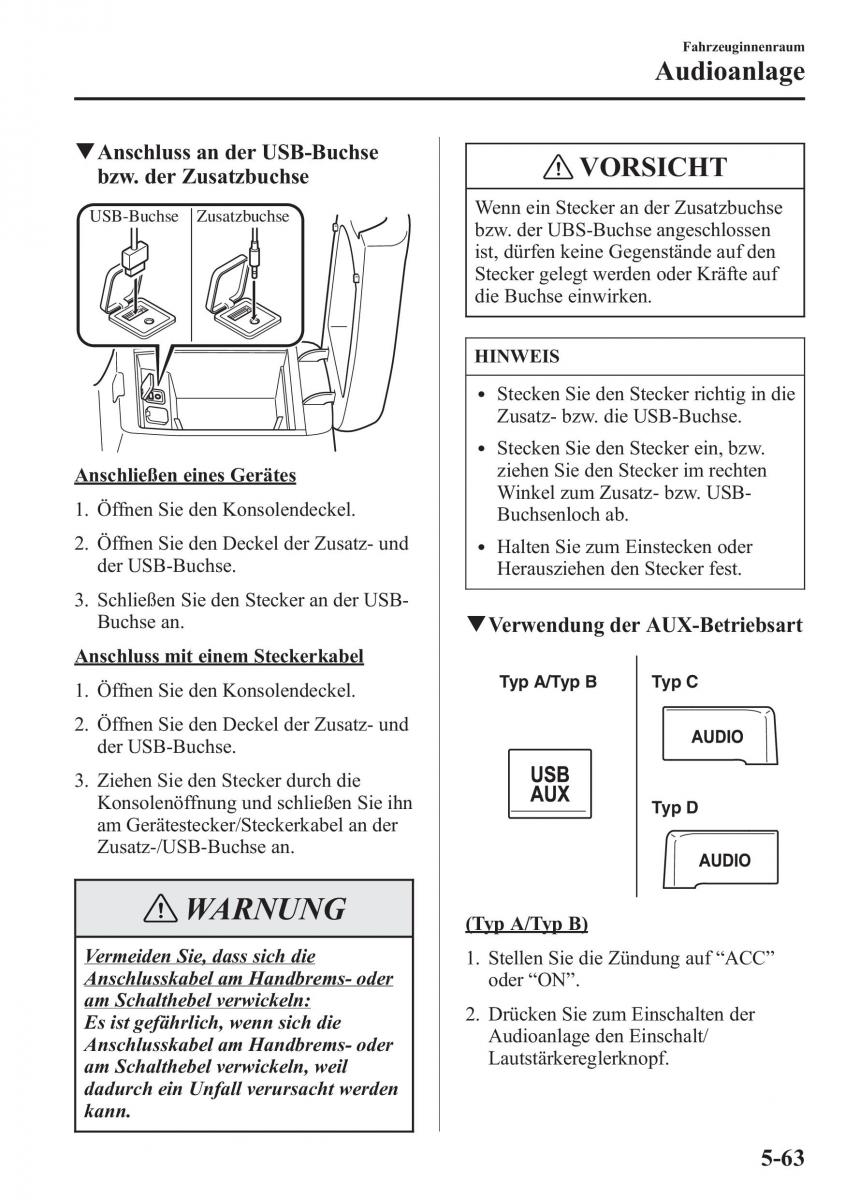 Mazda CX 5 Handbuch / page 397