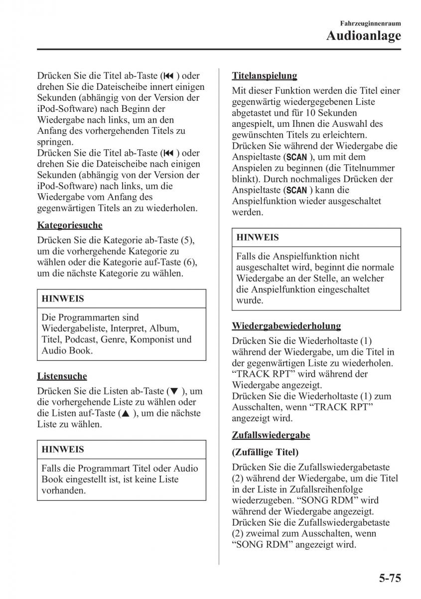 Mazda CX 5 Handbuch / page 409