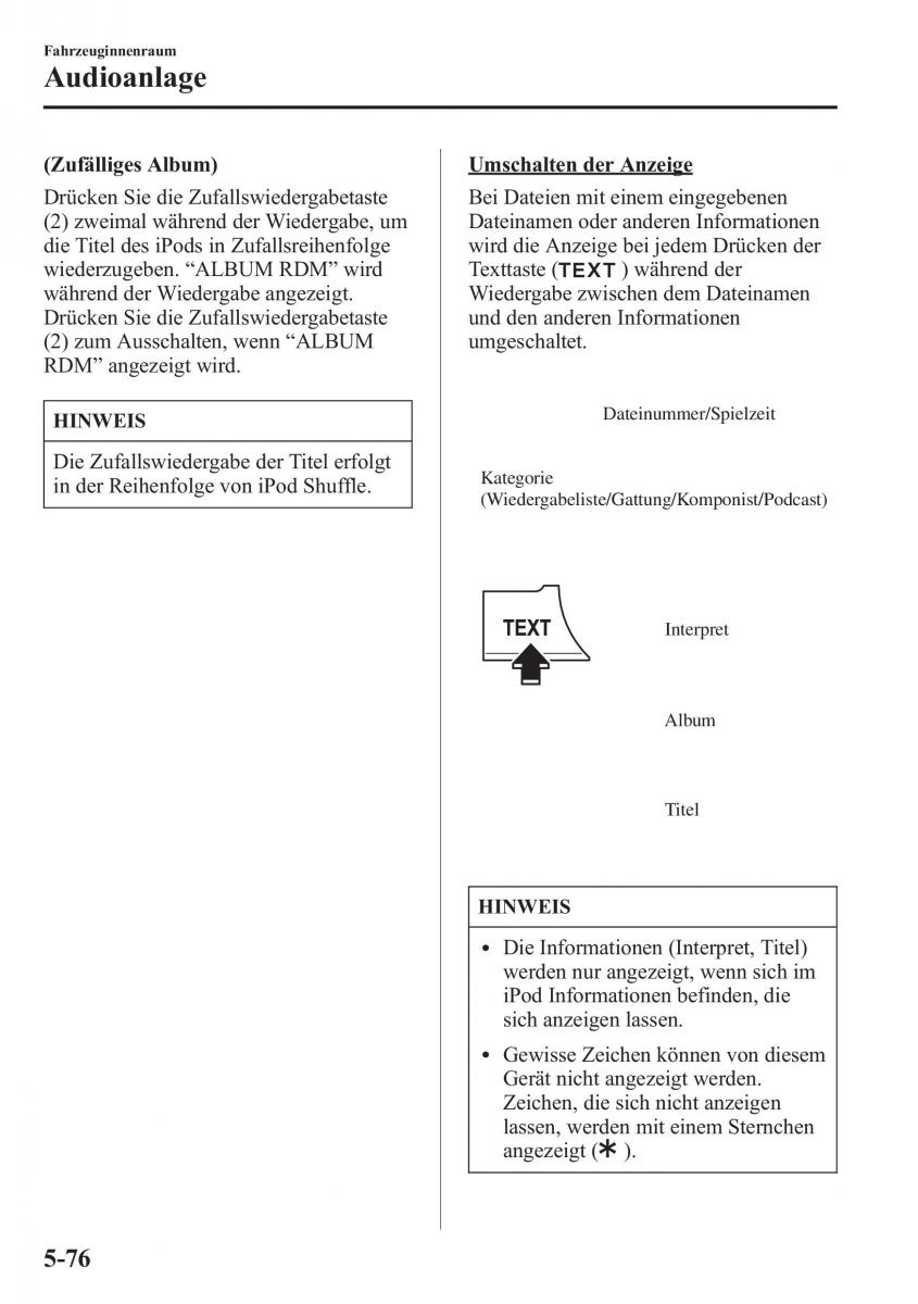 Mazda CX 5 Handbuch / page 410