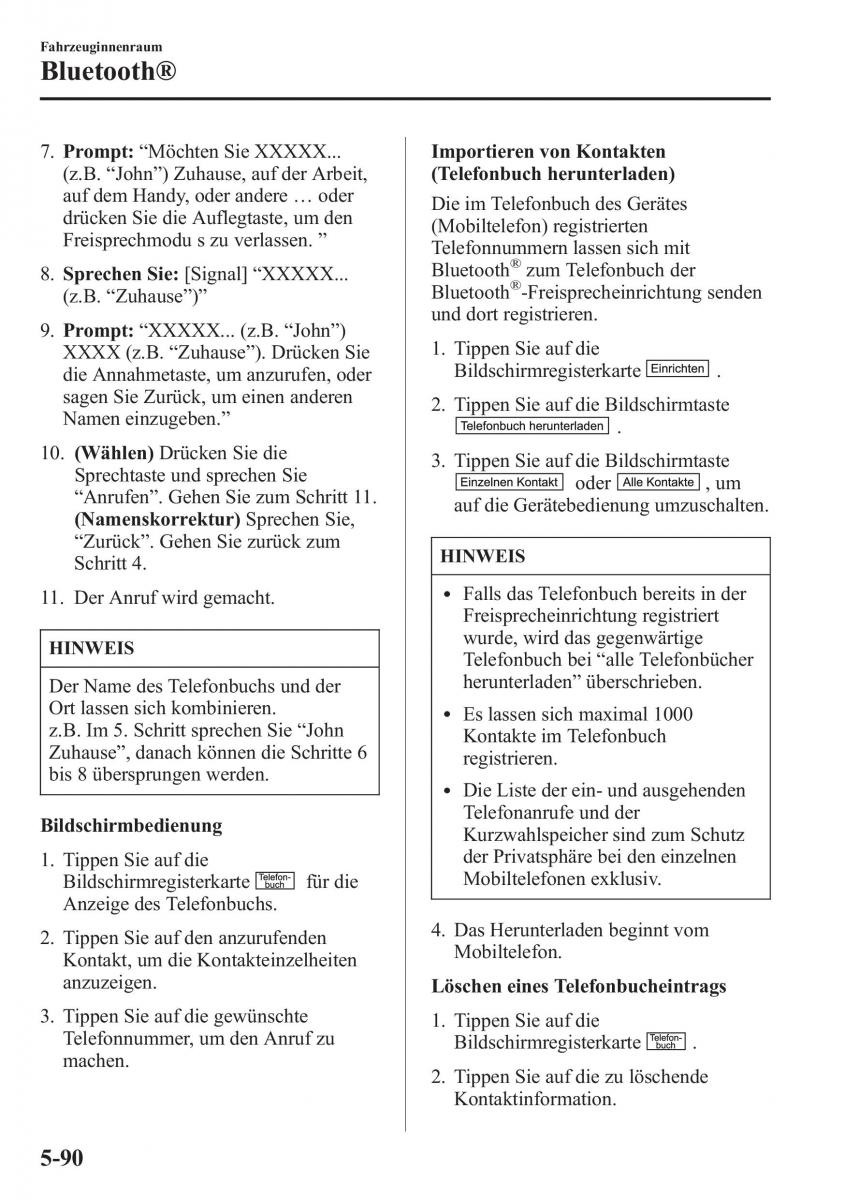 Mazda CX 5 Handbuch / page 424