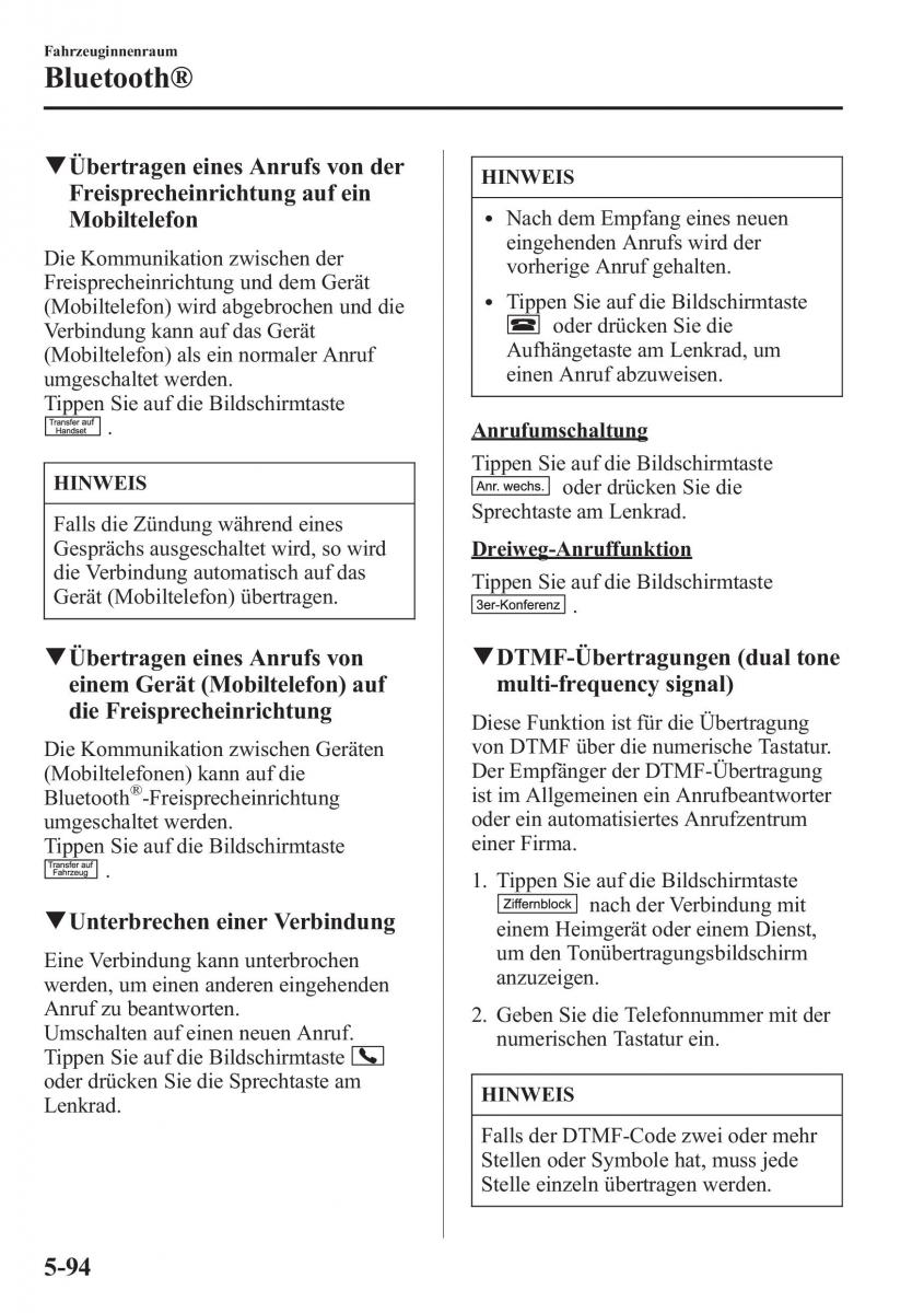 Mazda CX 5 Handbuch / page 428