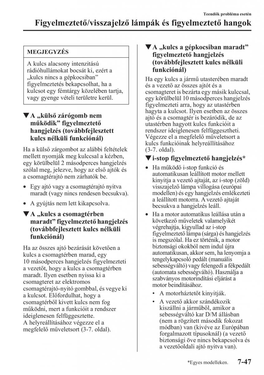 Mazda CX 5 Kezelesi utmutato / page 544