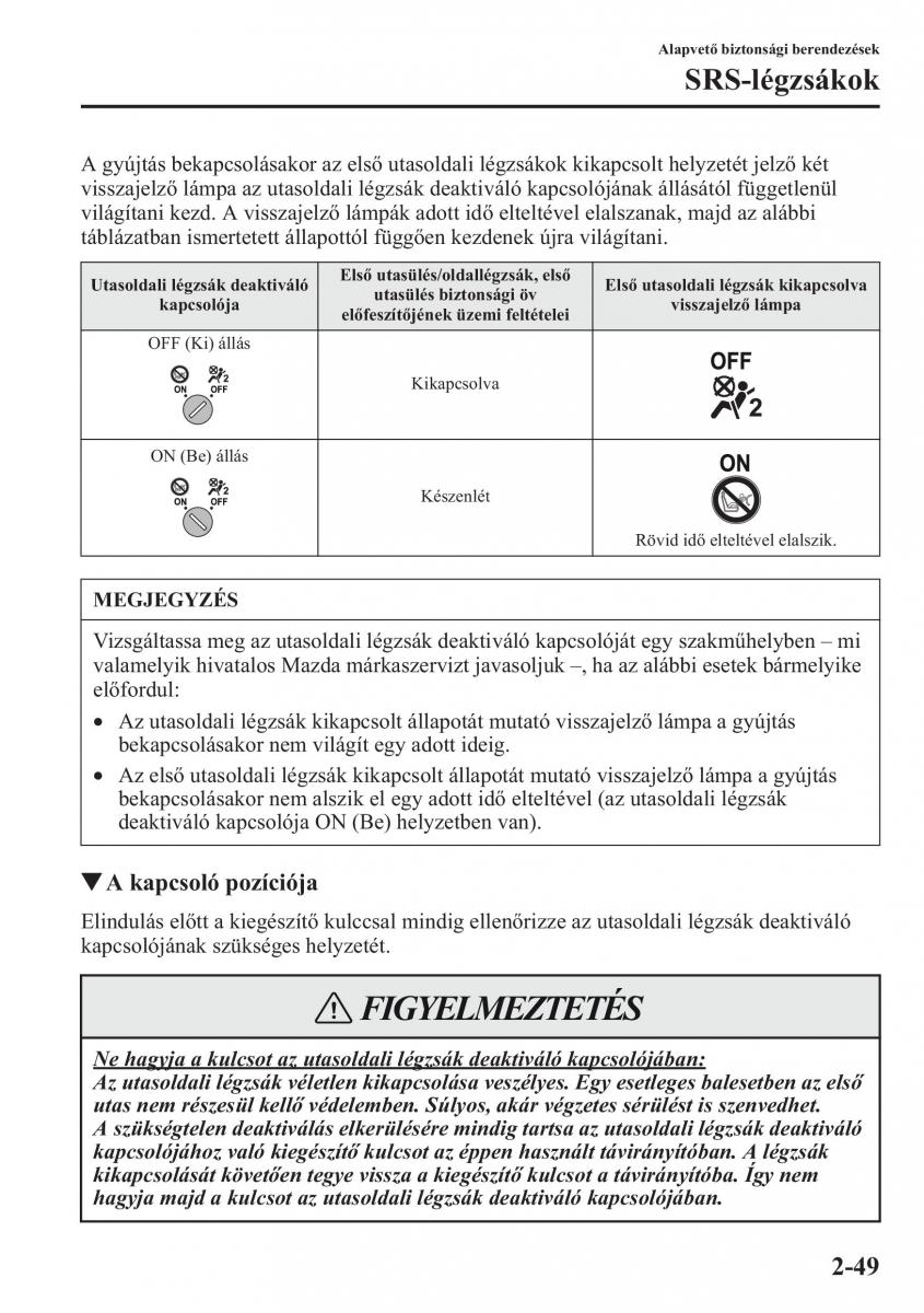 Mazda CX 5 Kezelesi utmutato / page 64