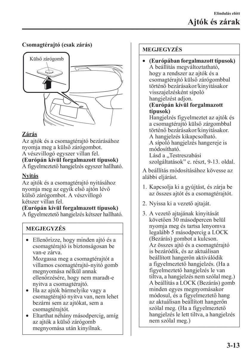 Mazda CX 5 Kezelesi utmutato / page 86