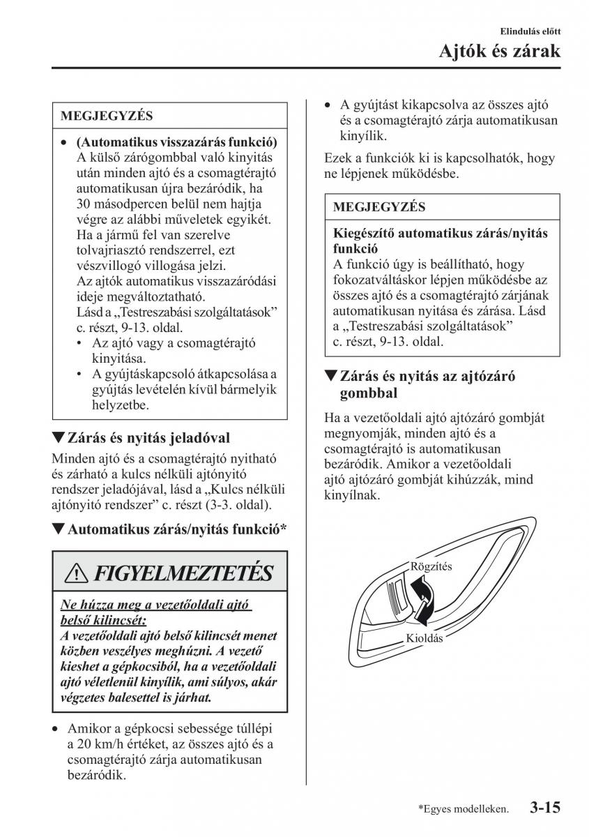 Mazda CX 5 Kezelesi utmutato / page 88