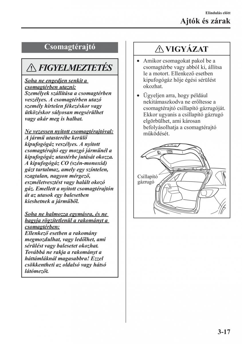 Mazda CX 5 Kezelesi utmutato / page 90