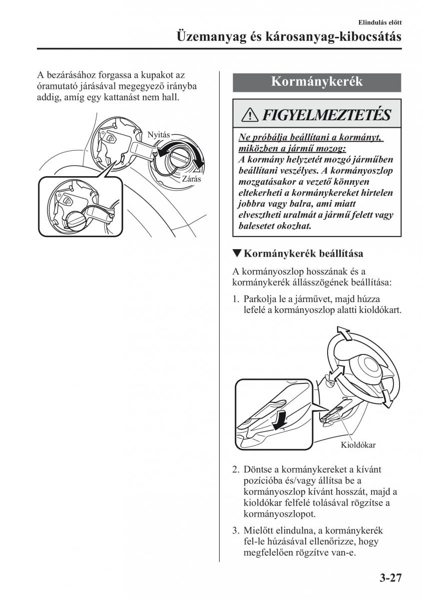 Mazda CX 5 Kezelesi utmutato / page 100