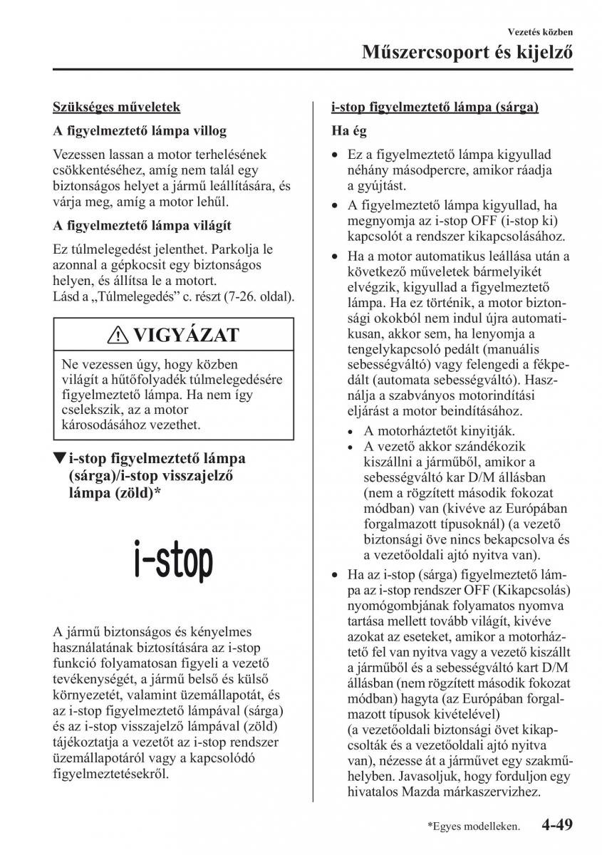 Mazda CX 5 Kezelesi utmutato / page 186