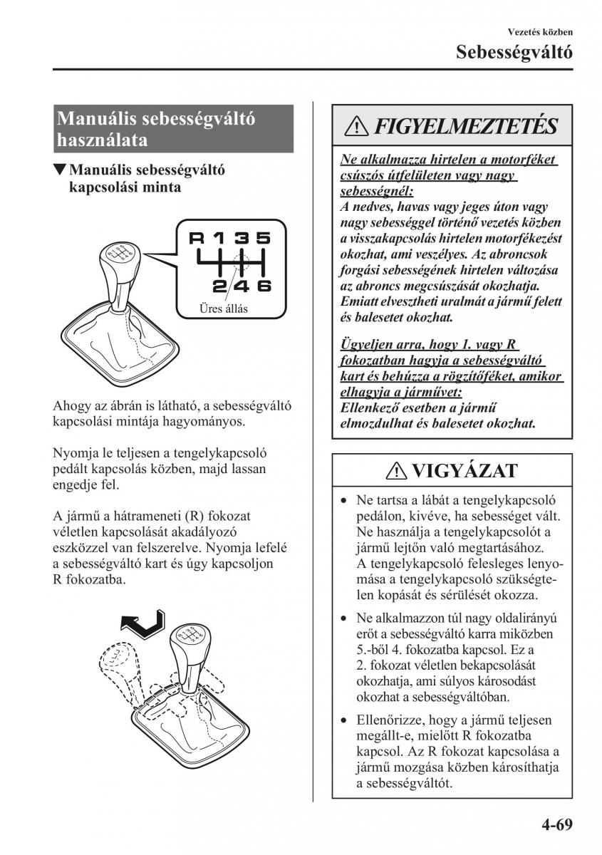 Mazda CX 5 Kezelesi utmutato / page 206