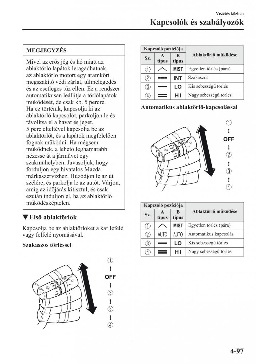 Mazda CX 5 Kezelesi utmutato / page 234