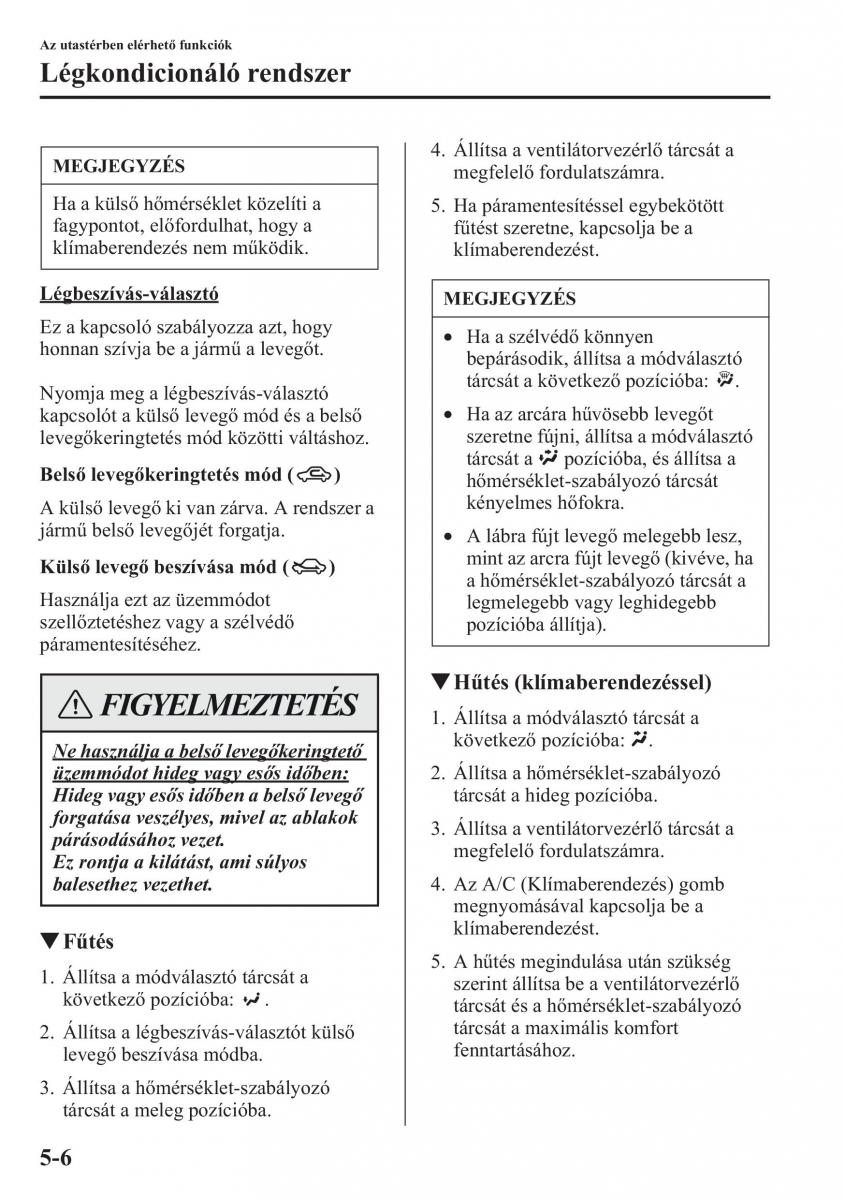 Mazda CX 5 Kezelesi utmutato / page 313