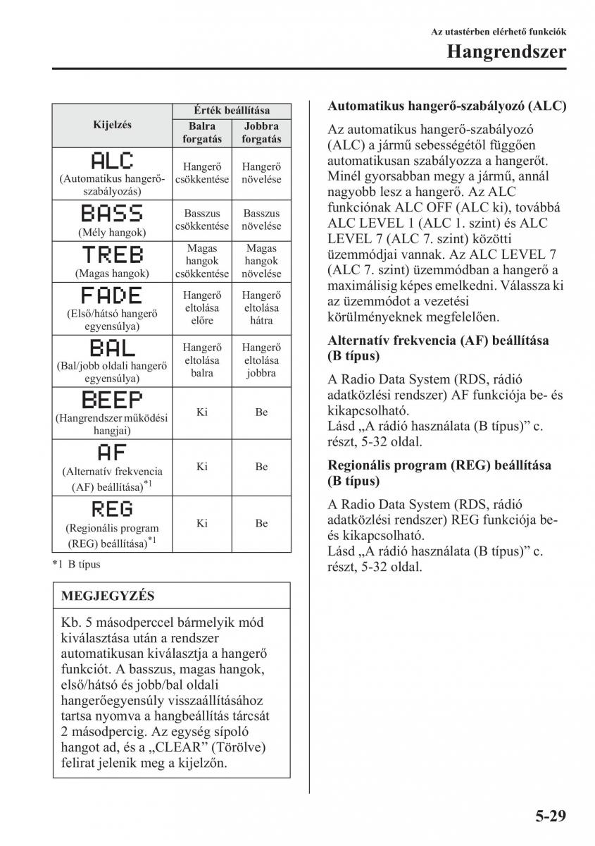 Mazda CX 5 Kezelesi utmutato / page 336