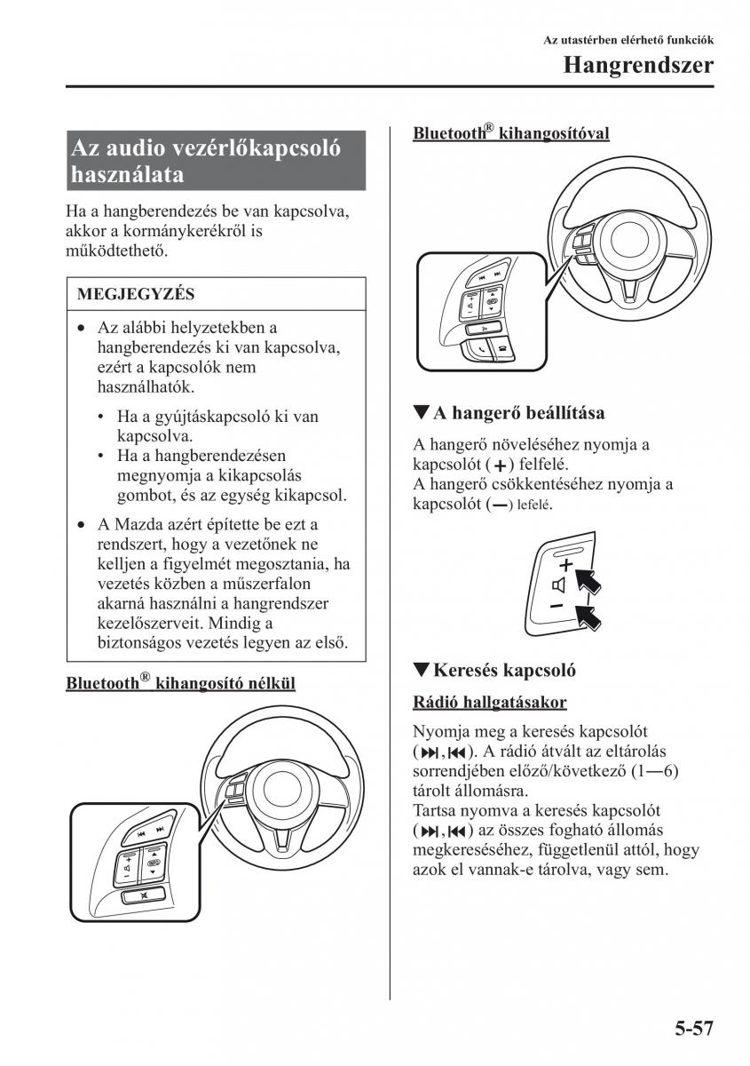 Mazda CX 5 Kezelesi utmutato / page 364