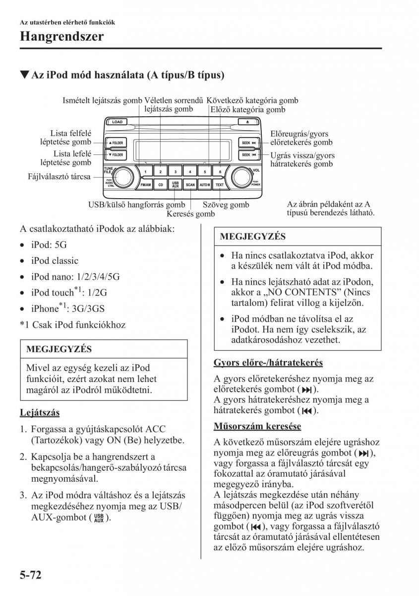 Mazda CX 5 Kezelesi utmutato / page 379