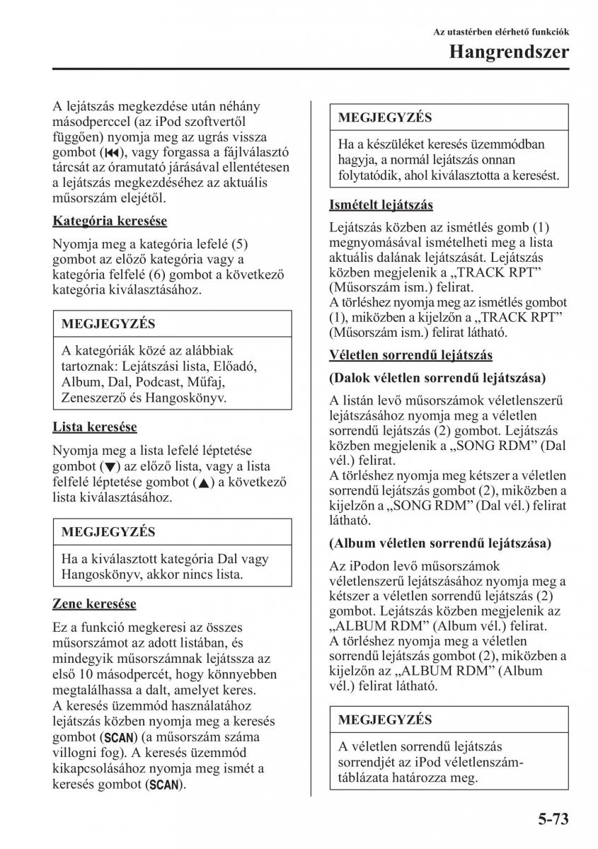 Mazda CX 5 Kezelesi utmutato / page 380