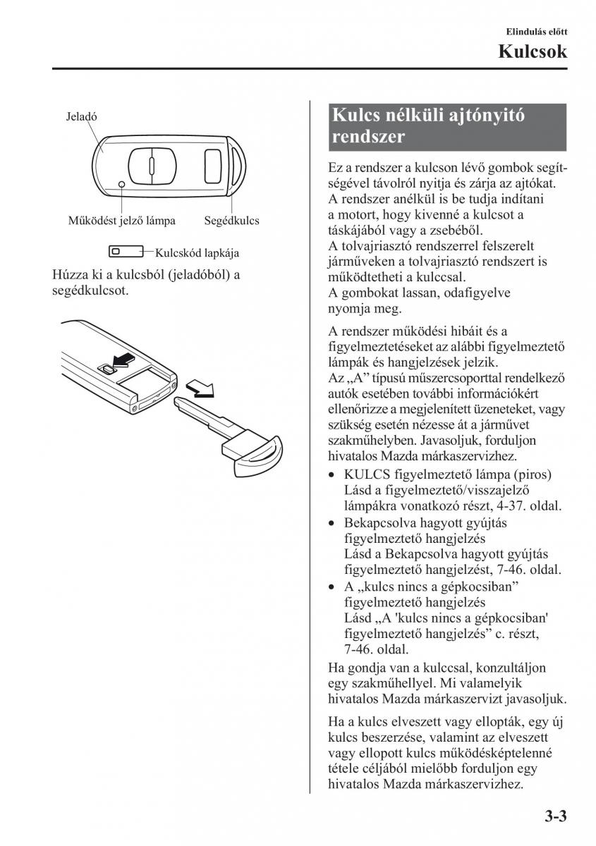 Mazda CX 5 Kezelesi utmutato / page 76