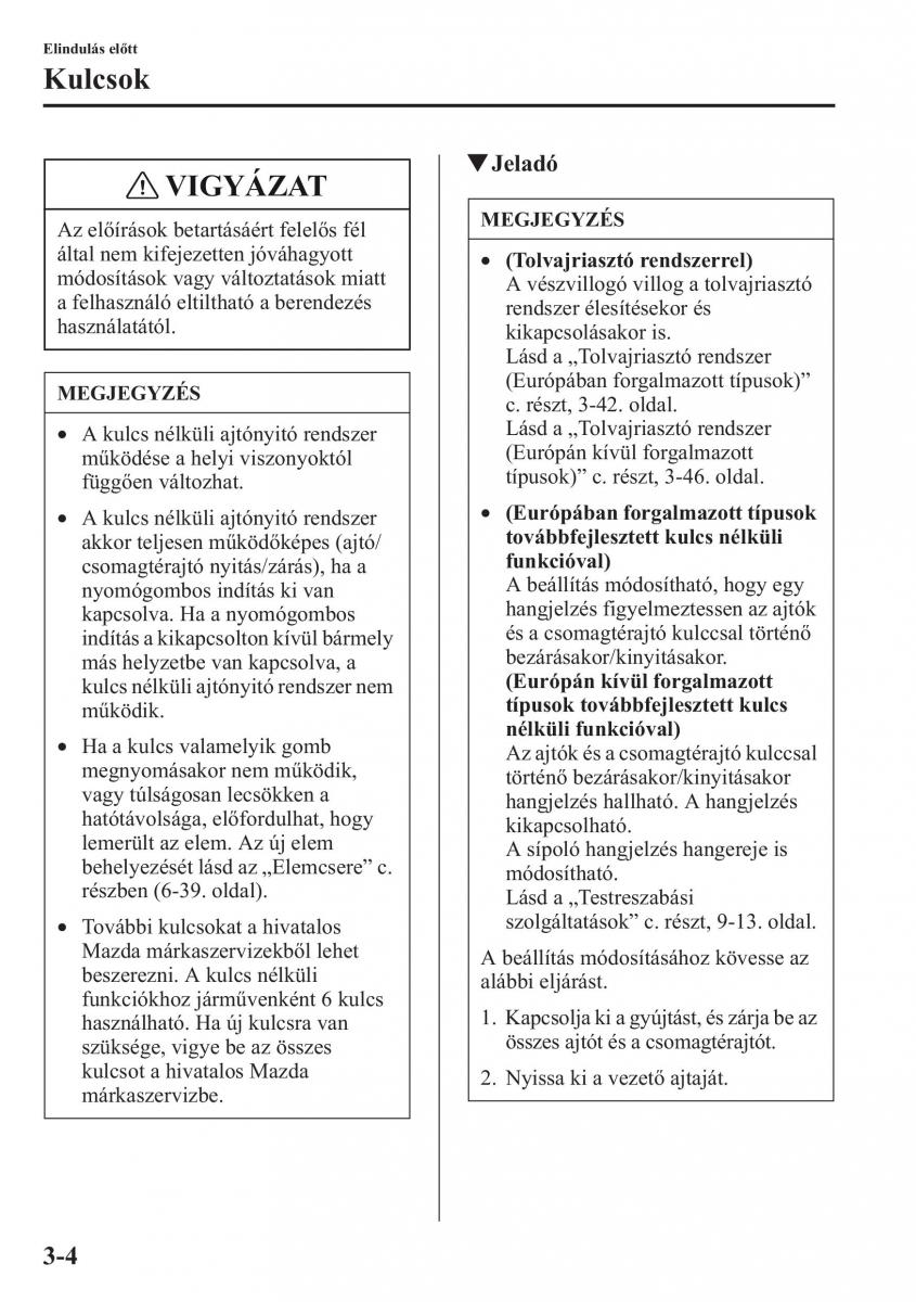 Mazda CX 5 Kezelesi utmutato / page 77