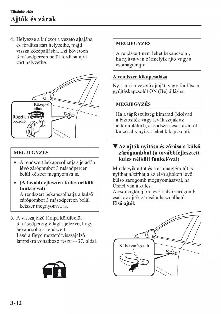 Mazda CX 5 Kezelesi utmutato / page 85