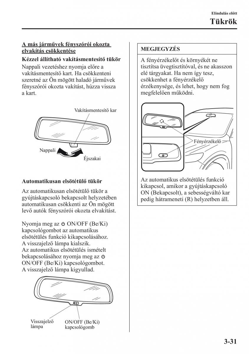 Mazda CX 5 Kezelesi utmutato / page 104