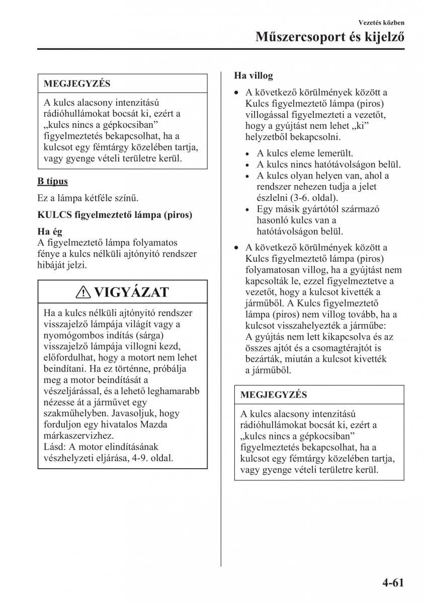 Mazda CX 5 Kezelesi utmutato / page 198