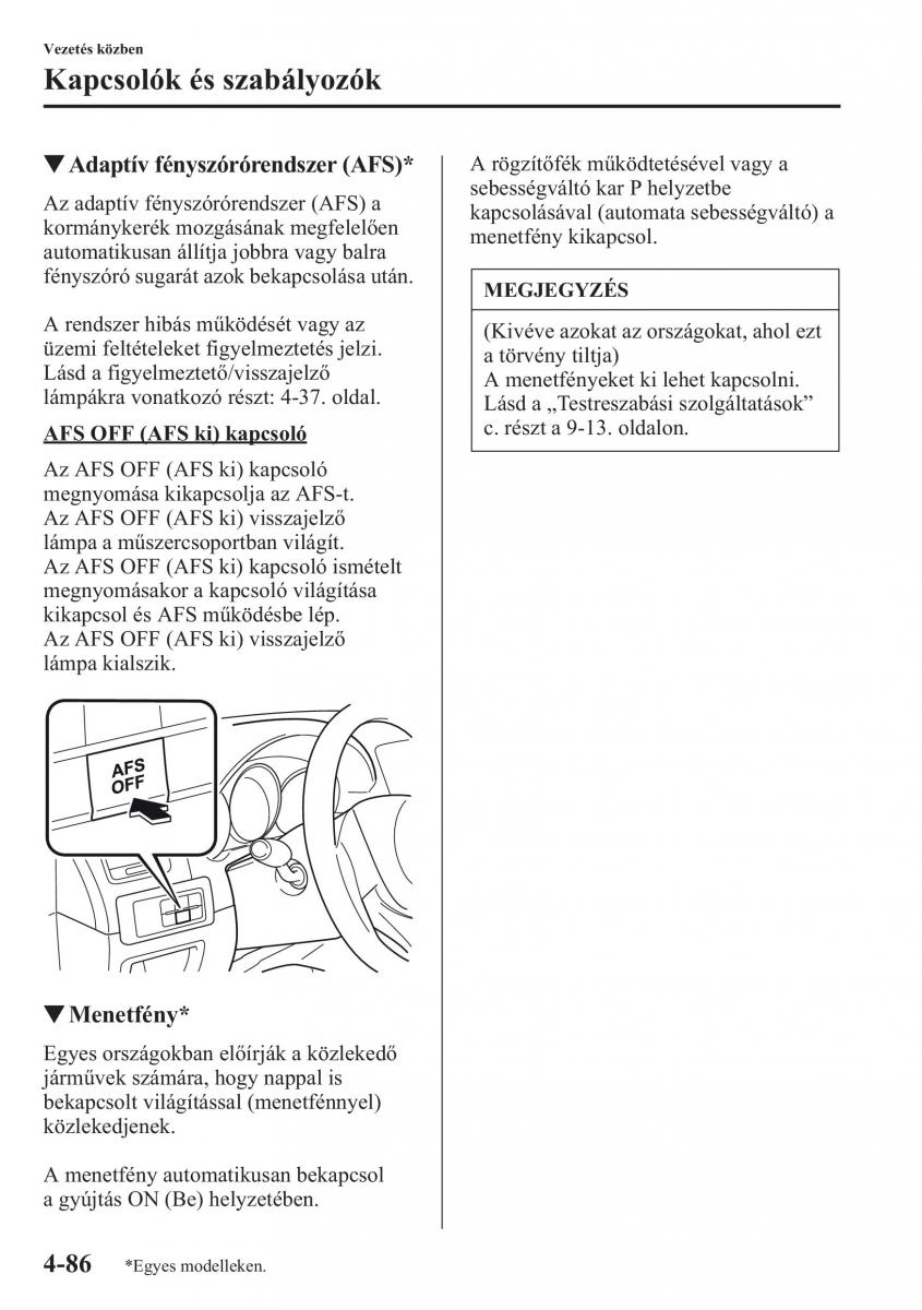 Mazda CX 5 Kezelesi utmutato / page 223