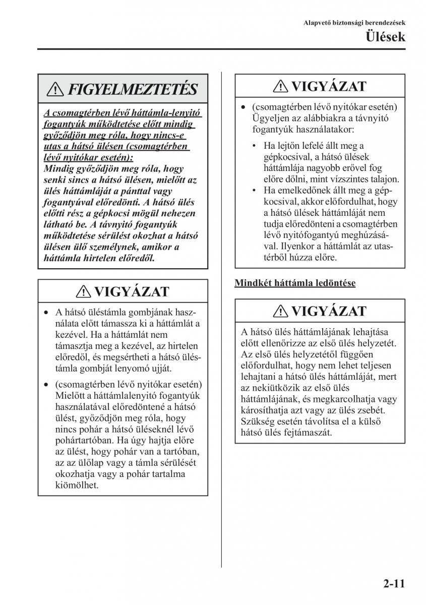 Mazda CX 5 Kezelesi utmutato / page 26