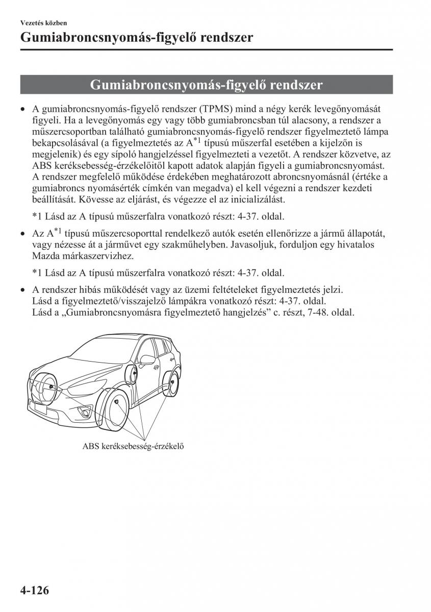 Mazda CX 5 Kezelesi utmutato / page 263