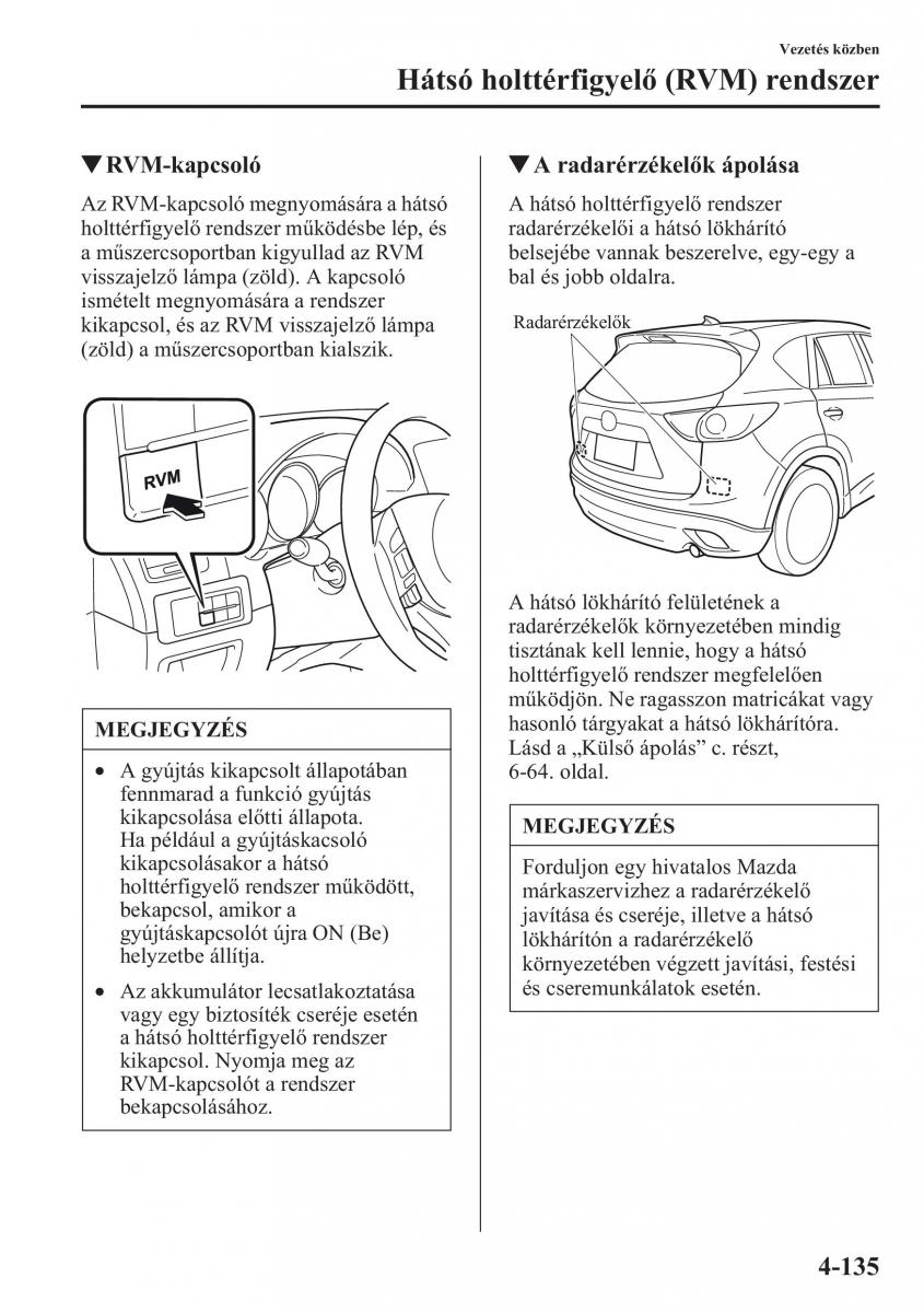 Mazda CX 5 Kezelesi utmutato / page 272