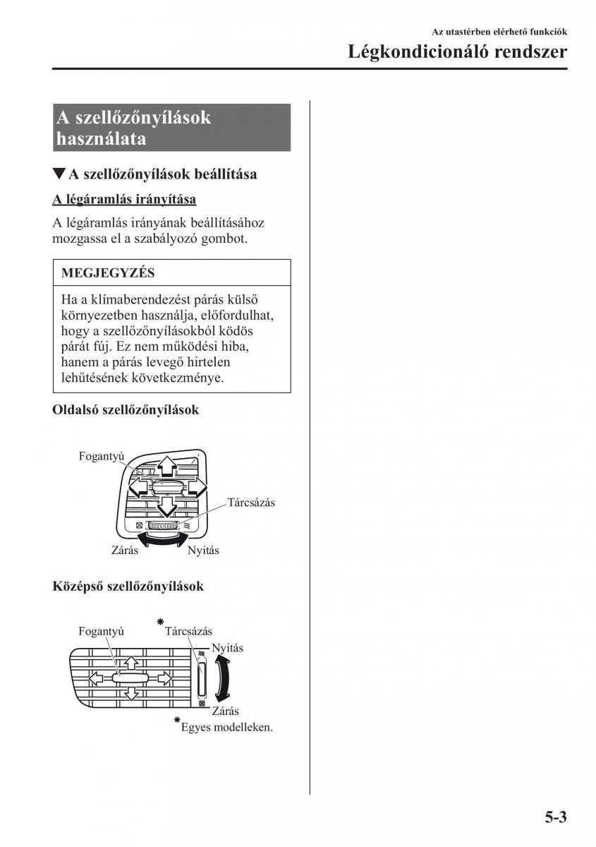 Mazda CX 5 Kezelesi utmutato / page 310