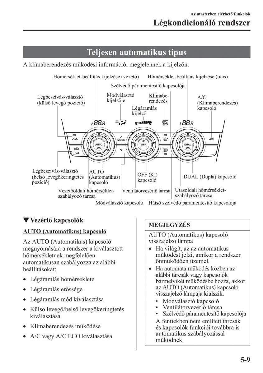 Mazda CX 5 Kezelesi utmutato / page 316