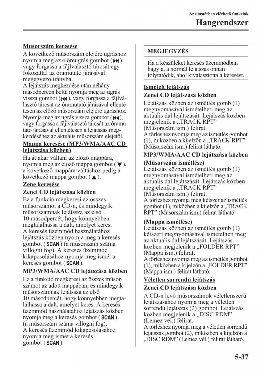 Mazda CX 5 Kezelesi utmutato / page 344