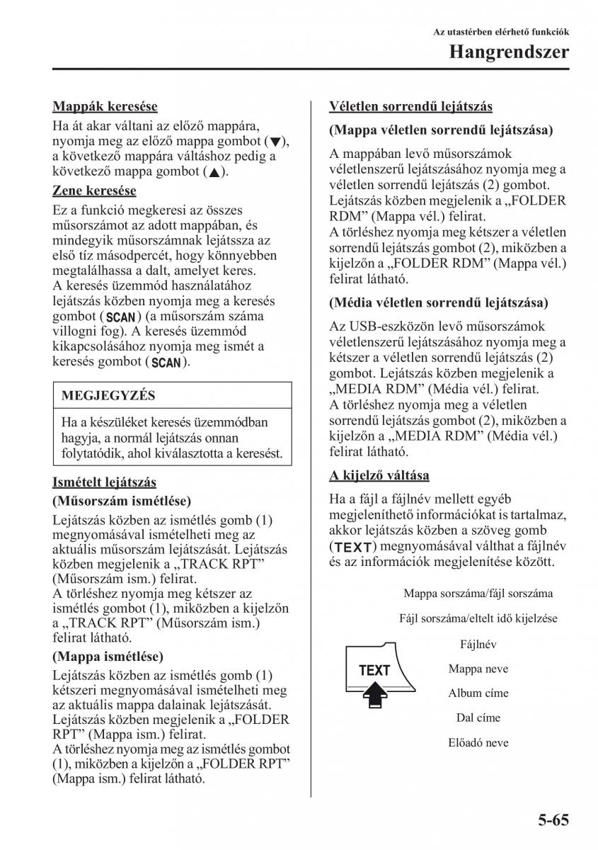 Mazda CX 5 Kezelesi utmutato / page 372